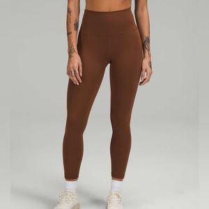 Lululemon Wunder Train High-Rise Tight Pockets 25" Everlux Roasted Brown 4